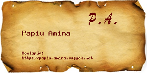 Papiu Amina névjegykártya
